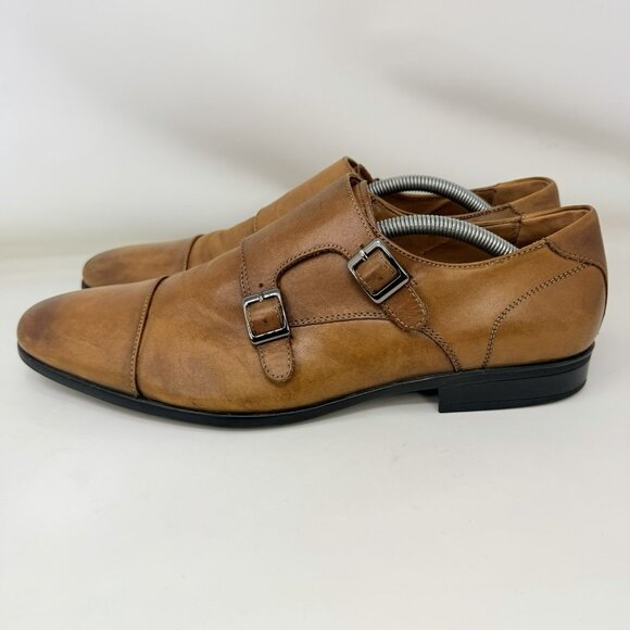 Aldo Double Monk Strap Leather Shoes Brown Men’s Size 10 main image 2